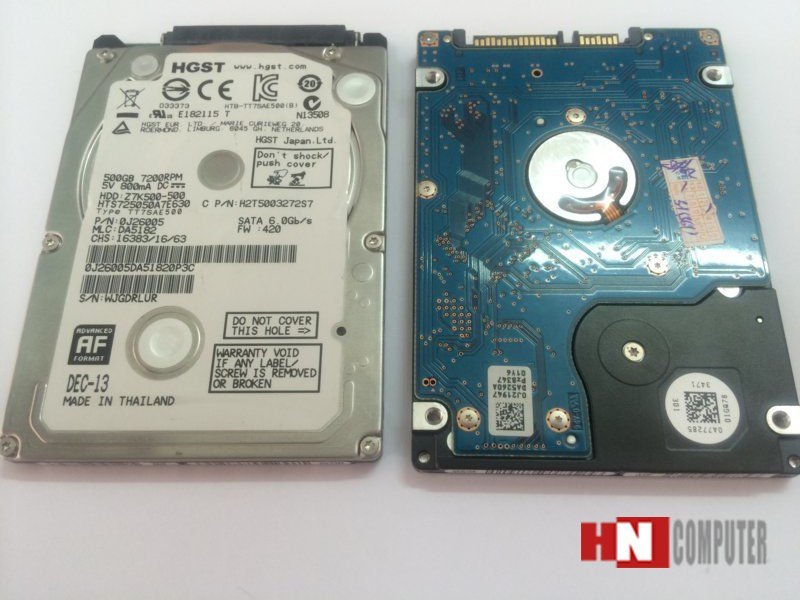 Ổ Cứng laptop Cũ 500GB/540RPM