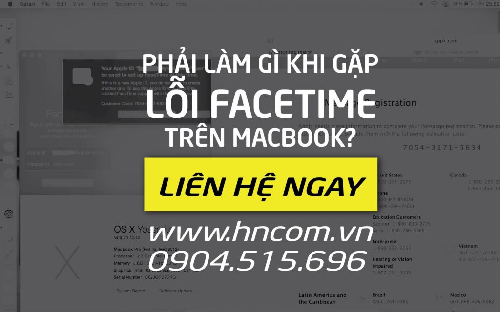 lỗi facetime trên macbook